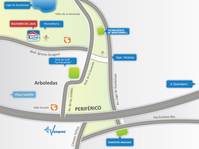 Ubicación Bulevares del Lago